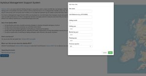 The Hylobius Management Support System (HMSS)  screenshot