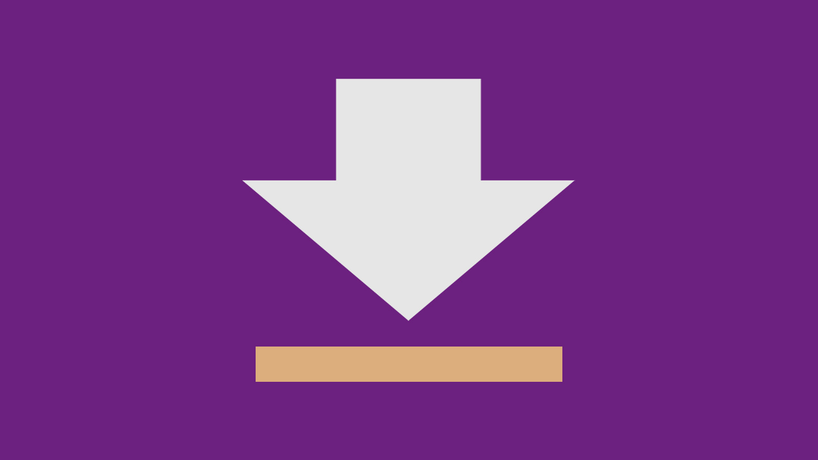 A downwards arrow representing a download.