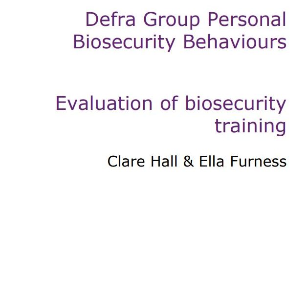 Cover of the publication: "Defra Group Personal Biosecurity Behaviours".