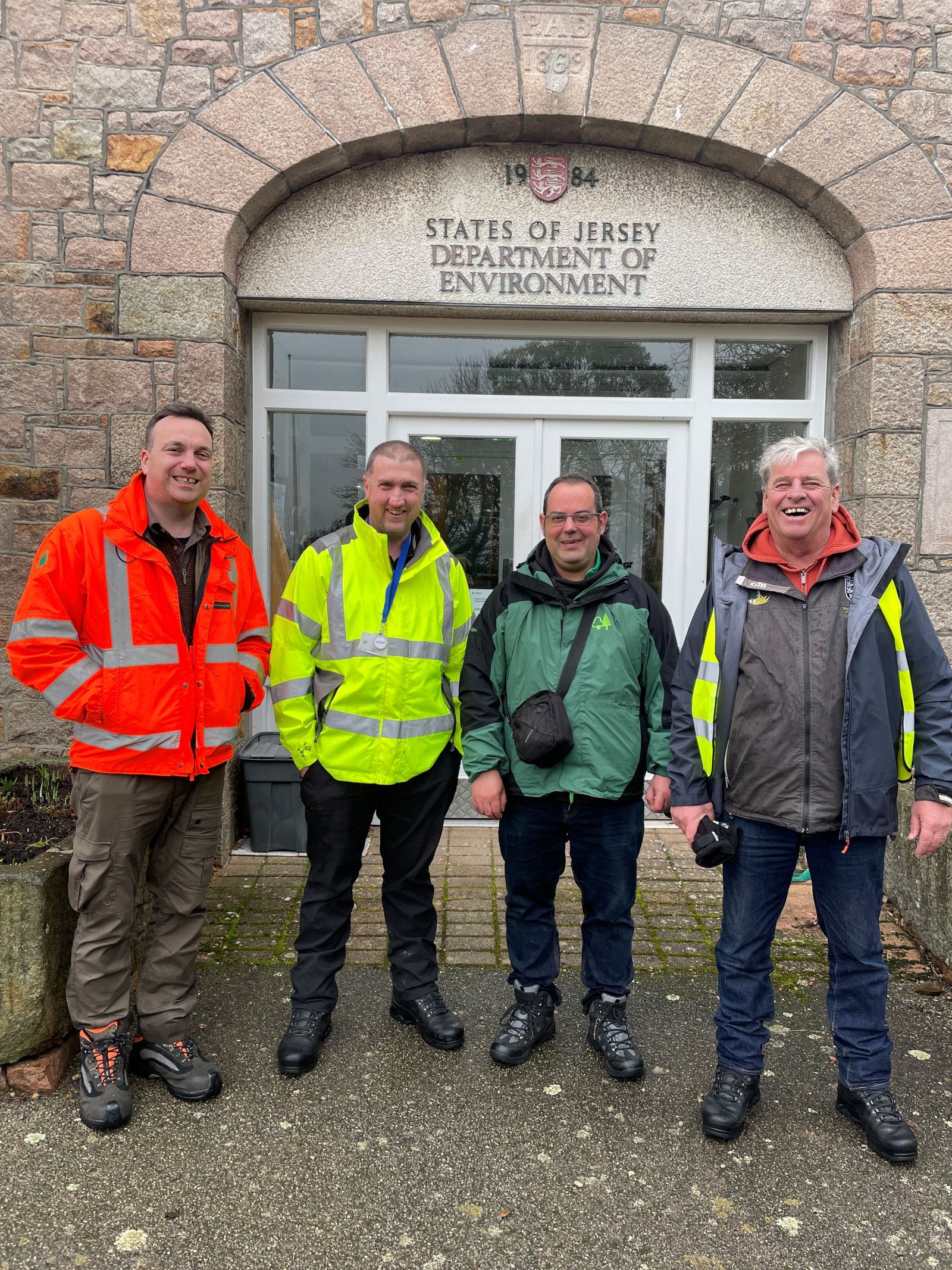 Researchers from Forest Research and Government of Jersey. Copyright Forest Research