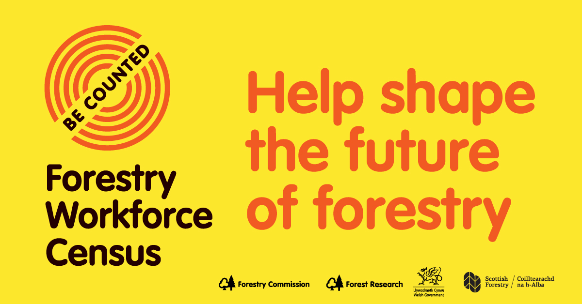 Forestry Workforce Census graphic with the text "Help shape the future of forestry".